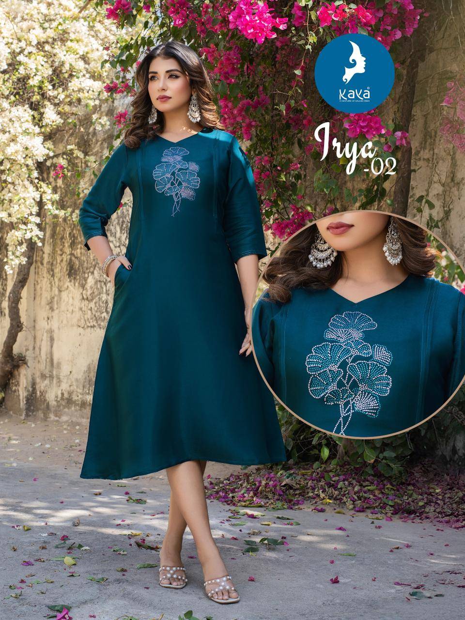 Kaya irya motif Kurti manufacturers in Ahmedabad